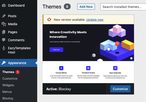 The Theme is Not Updated on a Regular Basis