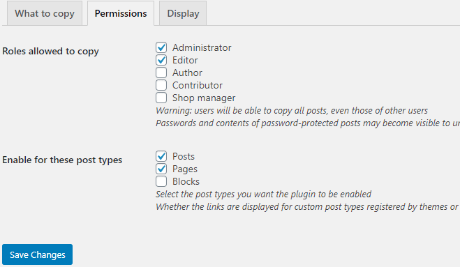 Configure the Settings of the Plugin