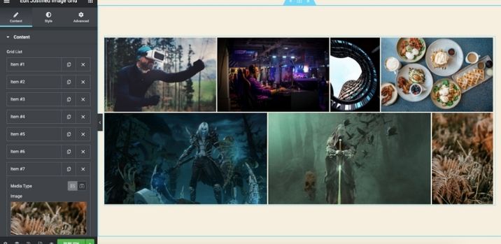 Justify Image Grid 