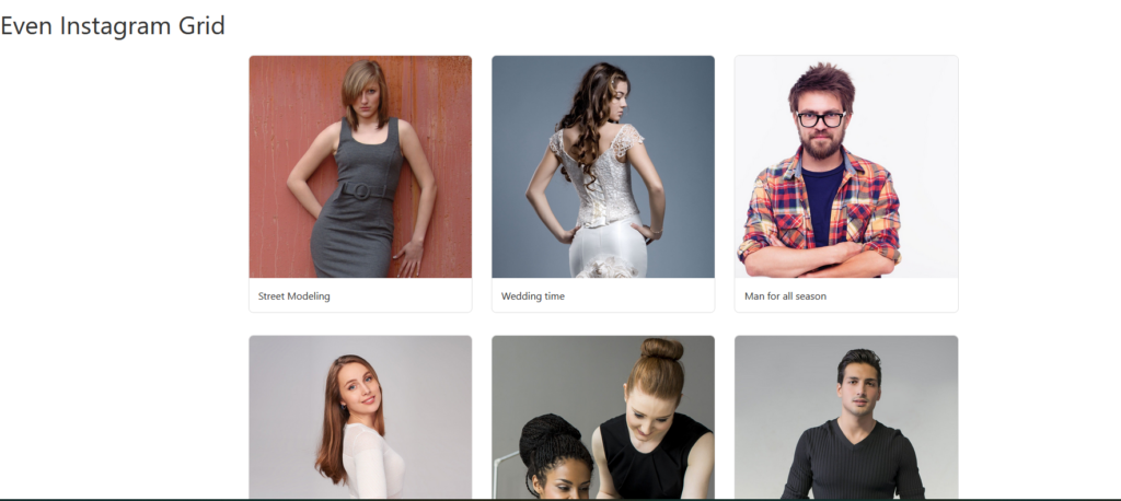 Ready to go with Even Instagram Grid