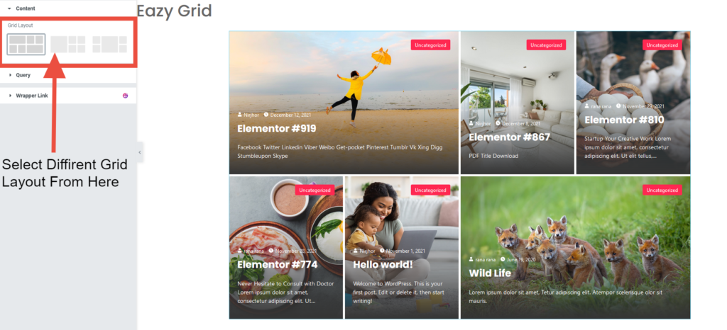Select Your Grid Layout
