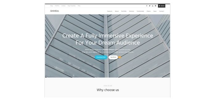 Antreas- Premium WordPress Business Grid