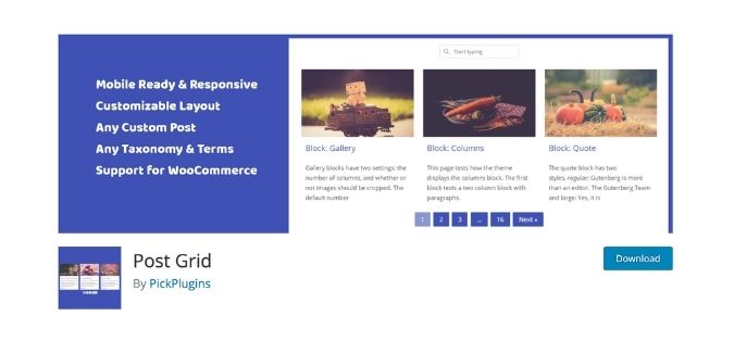 Post Grid- Beautiful Layout Editor
