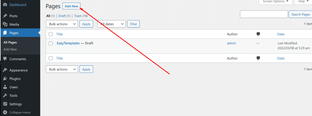 How to Use Eazy Templates_add new page