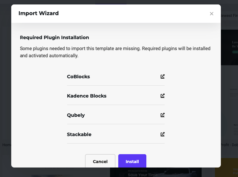 Required Plugin Installation