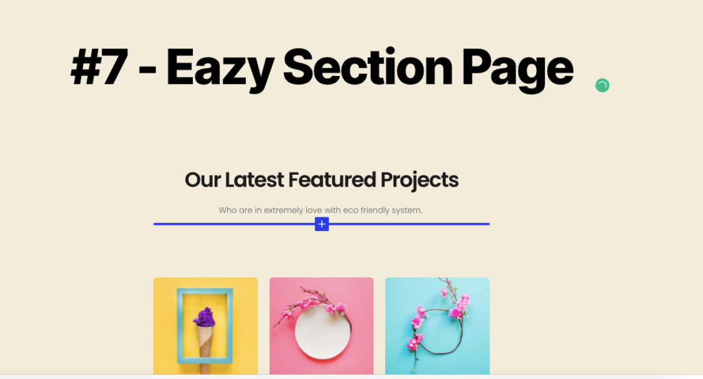 Section is imported