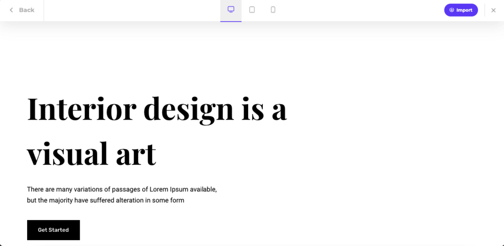 Preview template