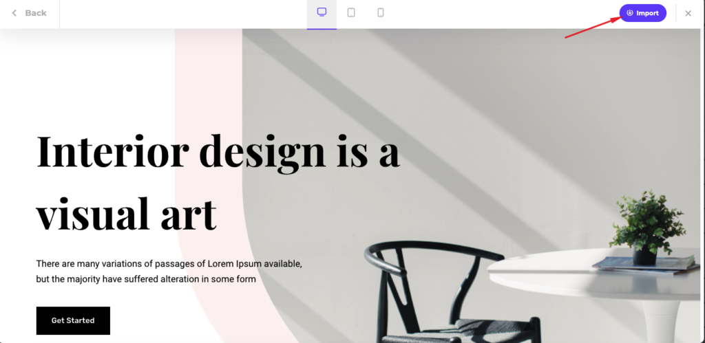 Click on Import Button