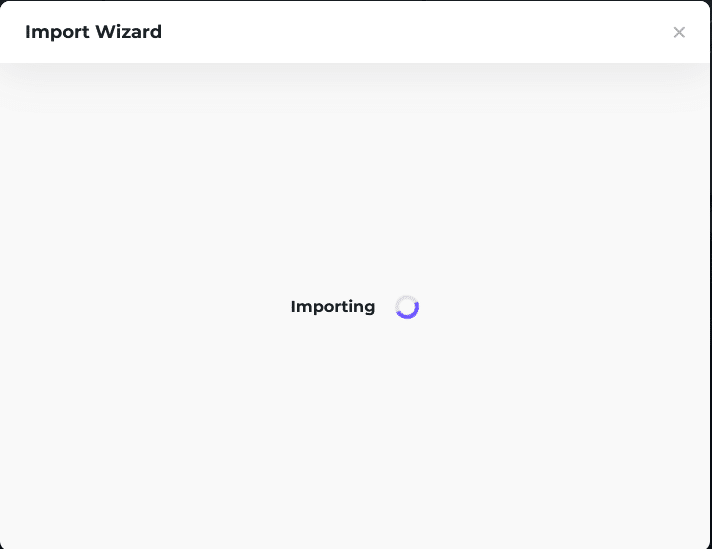 Importing wizard