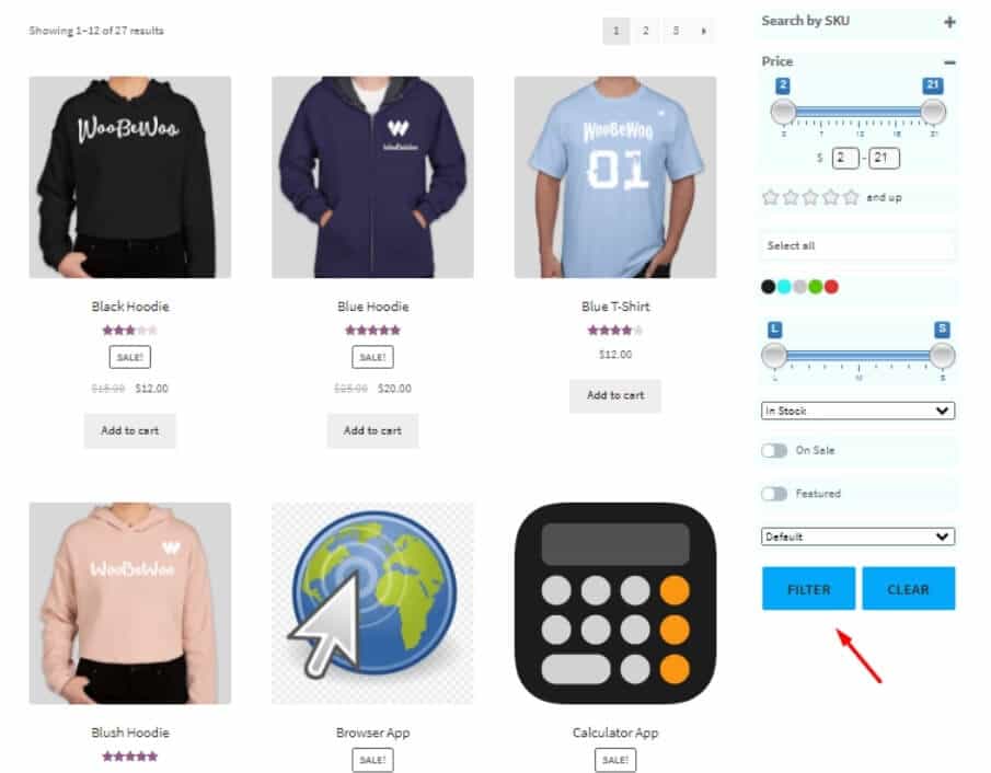 WooCommerce filter not working.