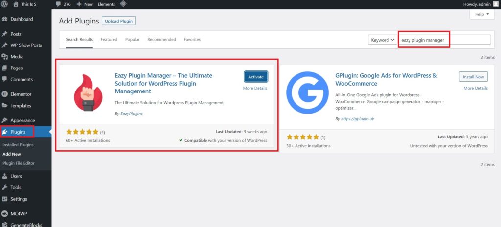How to Use Eazy Plugin Manager