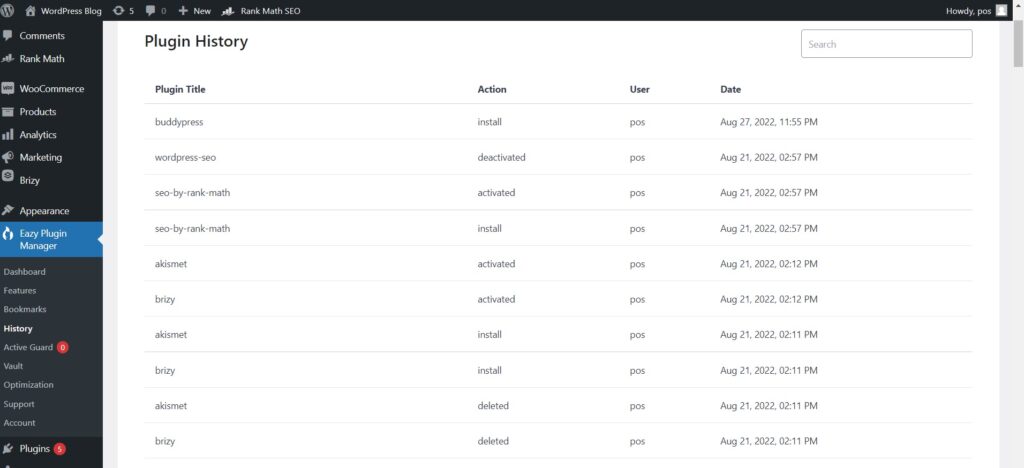 Know Your Plugin History