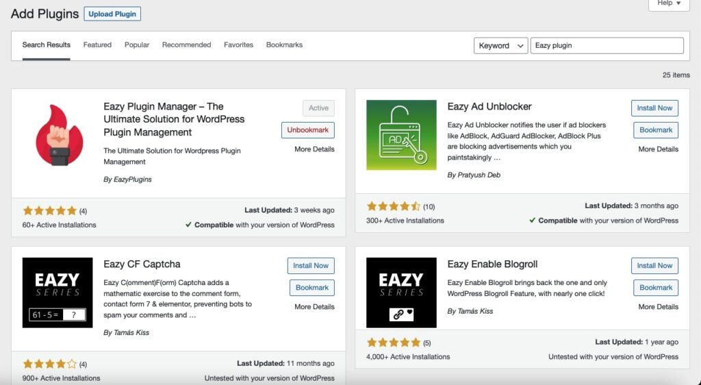 Install Eazy plugin manager