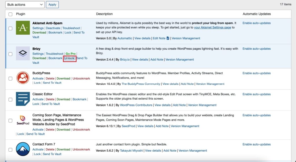 locked Plugins with Block and Lock Features