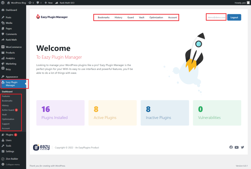 Features Eazy Plugin Manager