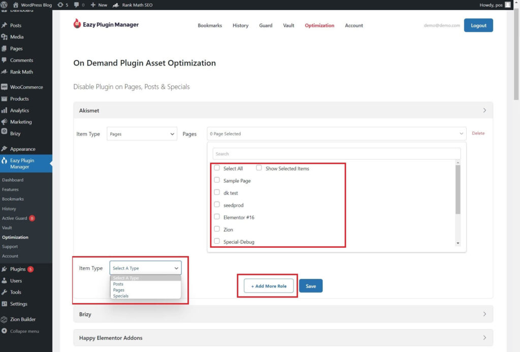 On-Demand Plugin Asset Optimization