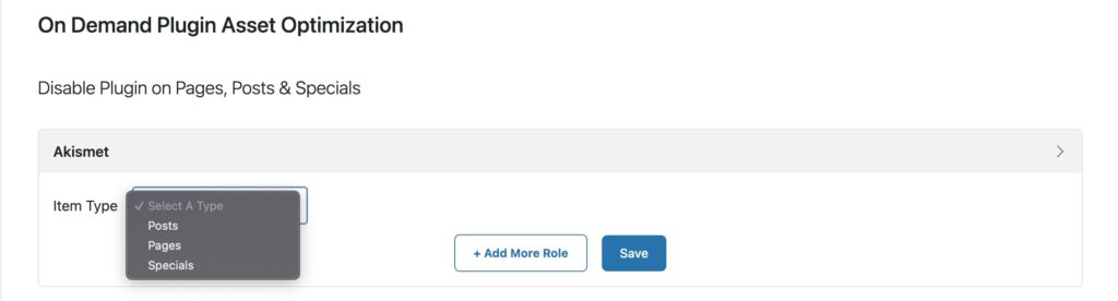 choose posts Speed optimization feature of Eazy Plugin Manager