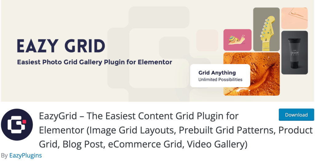 Best WordPress Grid Plugins- EazyGrid