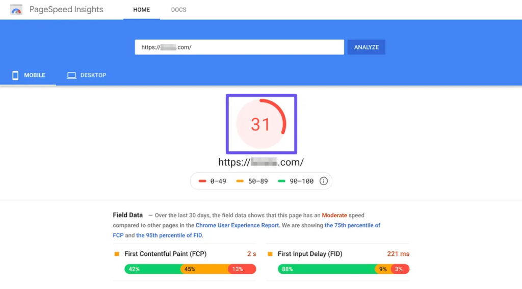 Google Pagespeed Insights