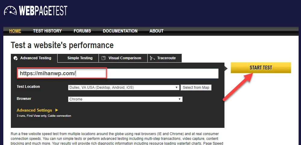 WebPage Test