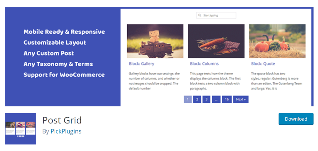 Post Grid- Best Post Grid Plugin WordPress Free