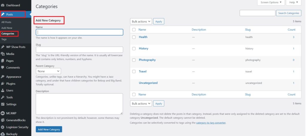 How to Optimize WordPress SEO- Add Specific Categories to Your Blog and Posts