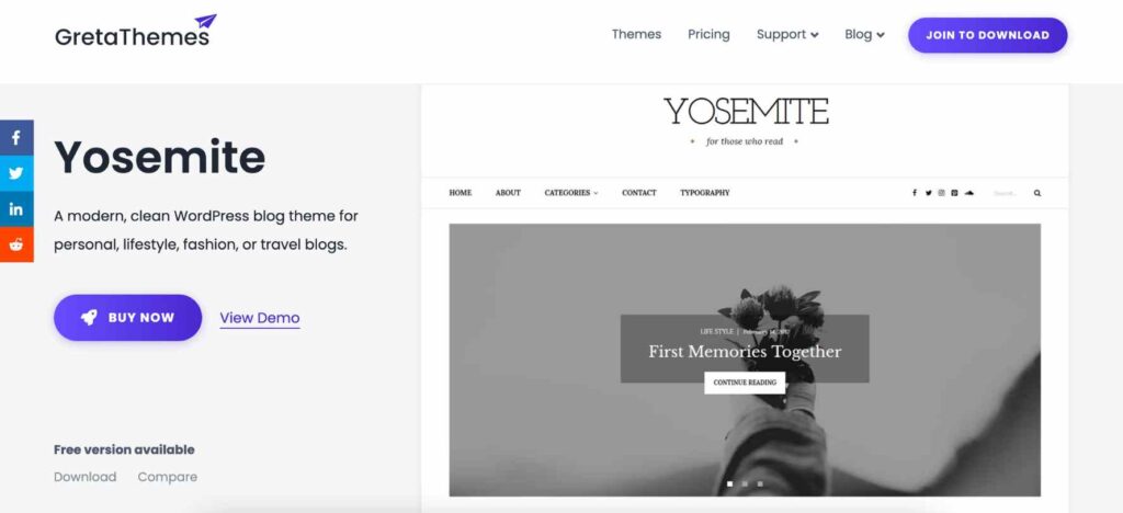 Yosemite- WordPress SEO Friendly Themes