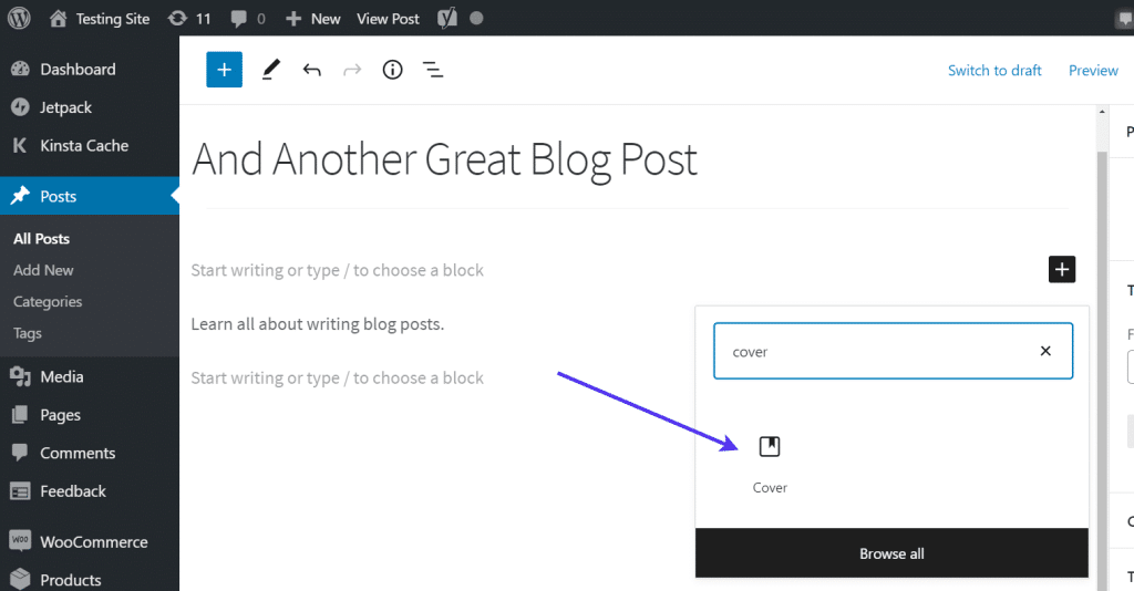 Gutenberg editor
