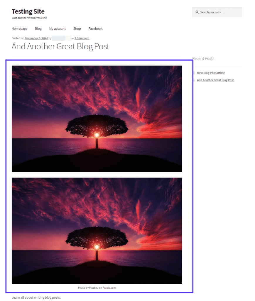 upload a featured image