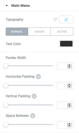 Style Tab and open the option Main Menu