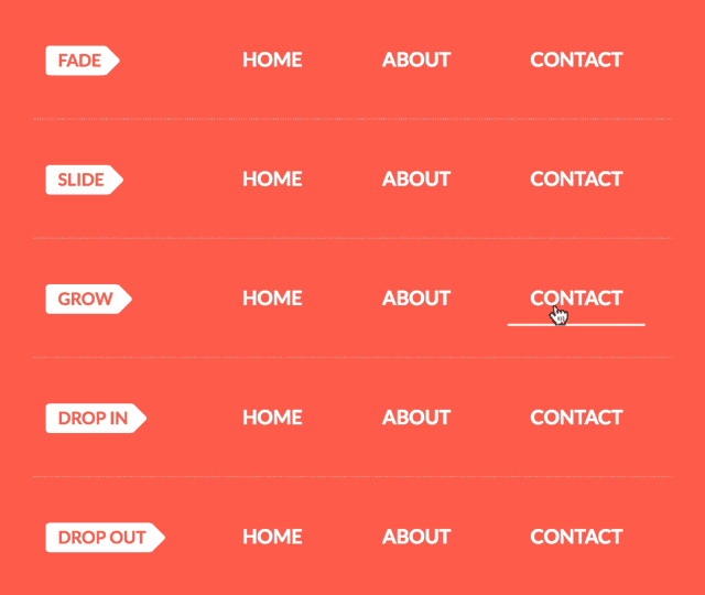 You can click the pointer dropdown to select the type of menu you want. 
