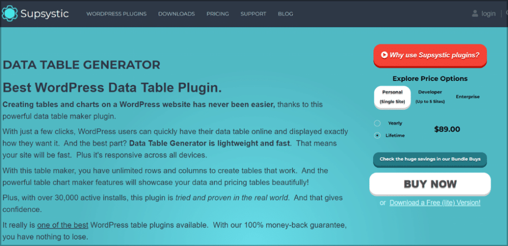 Data Tables by Supsystic