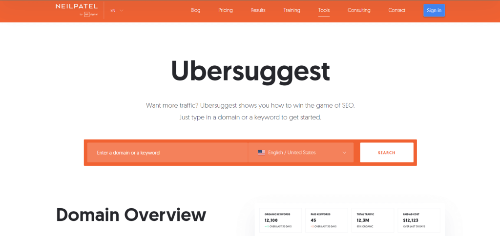 Ubersuggest