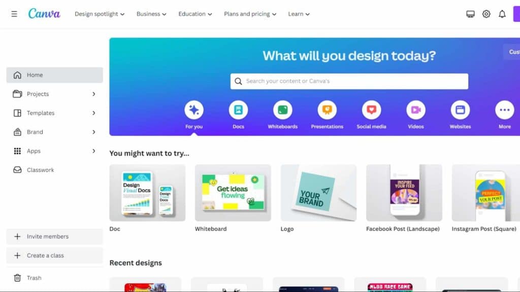 Canva- Best Tools to Design Website