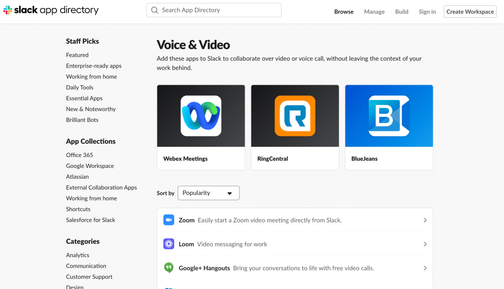 Slack (Video integration)