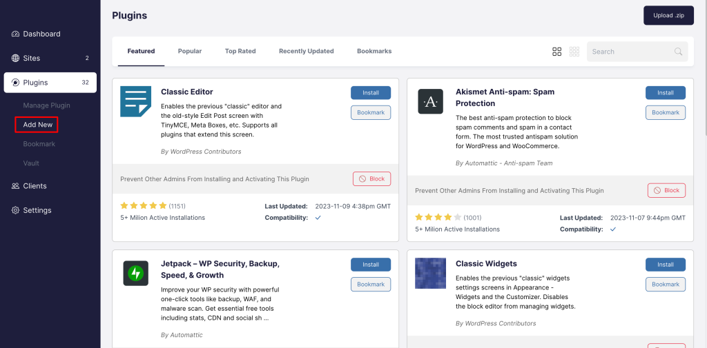 Add new plugin