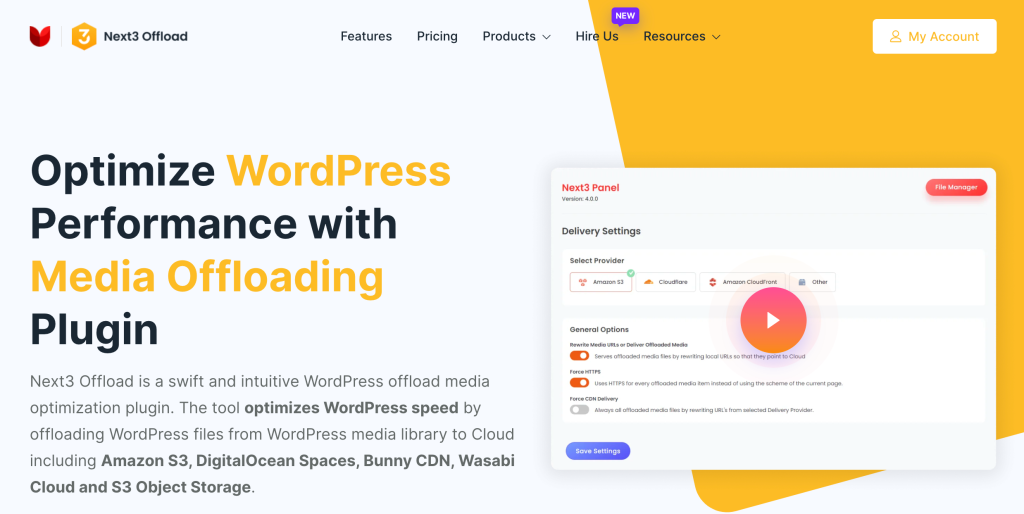 Next3 Offload- Best Plugins to Speed Up WordPress