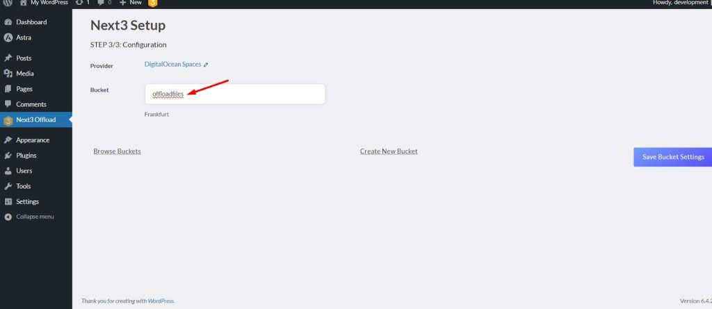 region name saved by default.