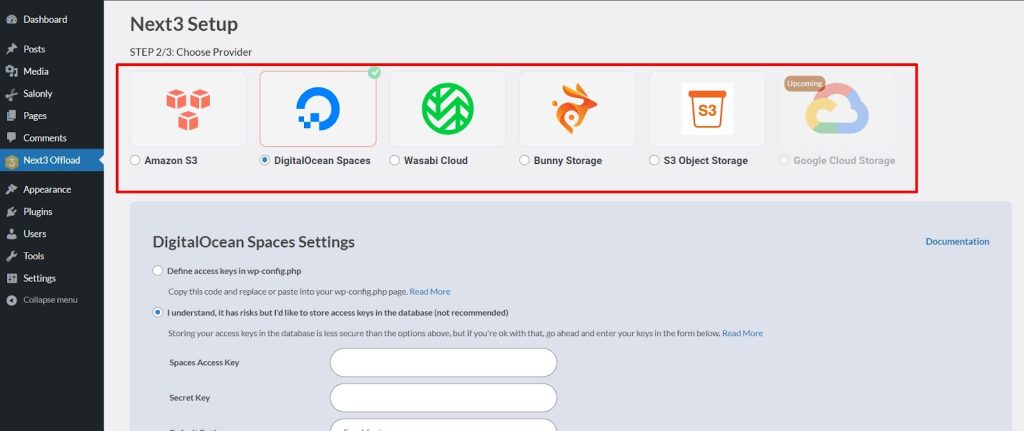 Choose a provider- How to Offload WordPress Media Files to Speed Up Websites?