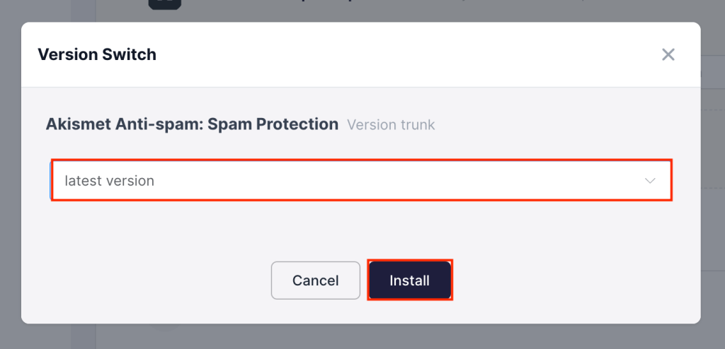 Choose Latest version