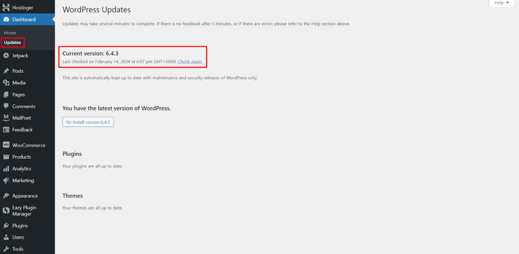 How to See the Latest Version of WordPress