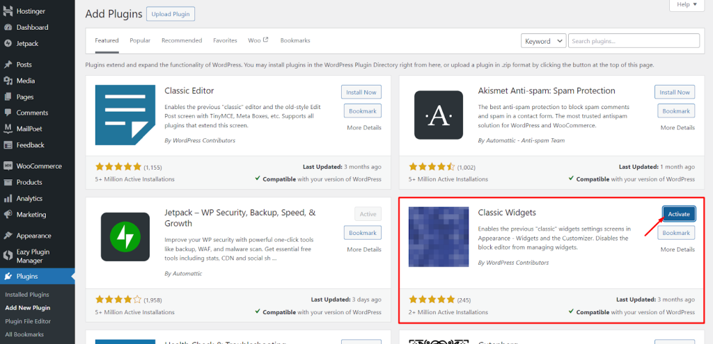 Activate Plugin