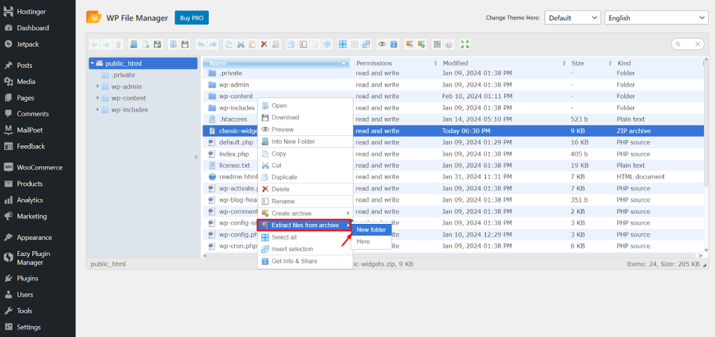 Create New folder