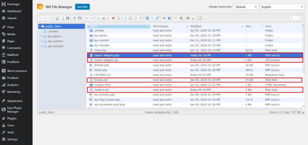 Check the Extract Files
