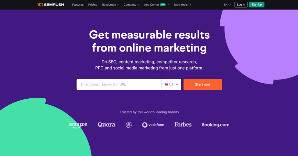 SEMrush- best SEO Reporting Software for Clients
