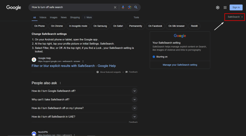 How to Permanently Turn off SafeSearch