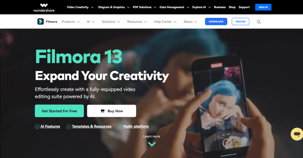 Wondershare Filmora- Fast Video Editing