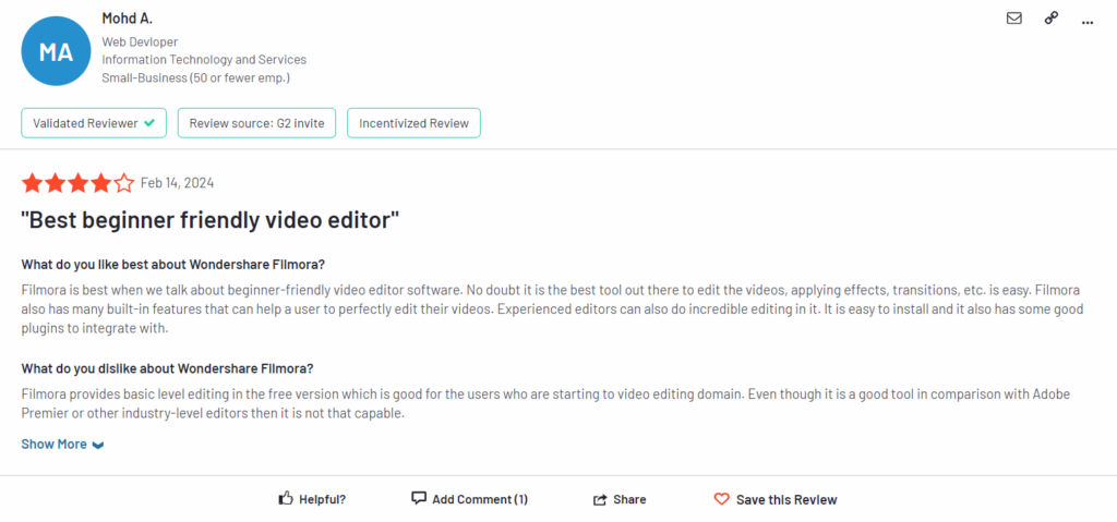 Wondershare Filmora- Fast Video Editing
