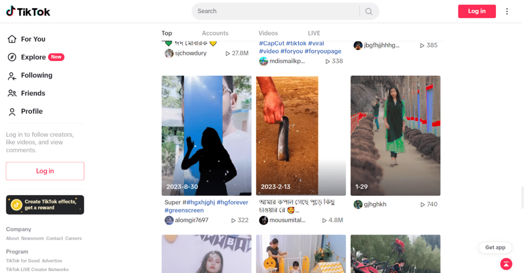 TikTok- Best Video Search Engines