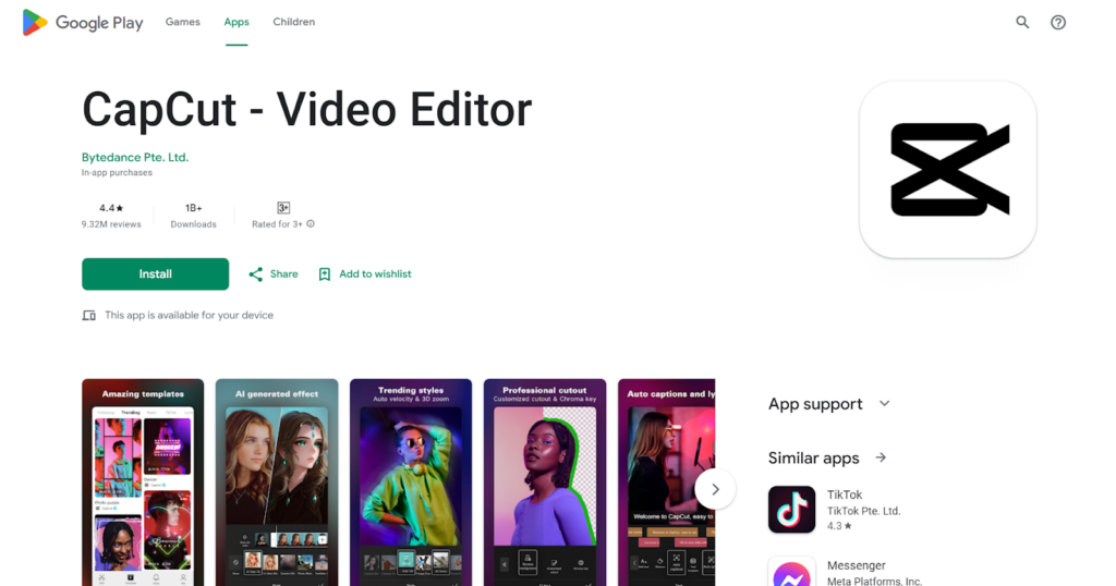 Best TikTok Editing App- CapCut